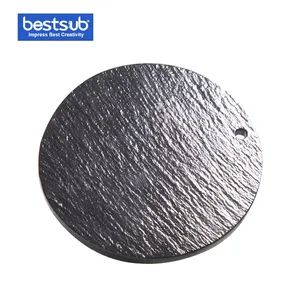 Bestsub Engraving 4" Round Slate Ornamentdouble Sided Gloss Color Black Material Slate Trademark BestSub Model NO. - BestSub Technologies Co Limited - China