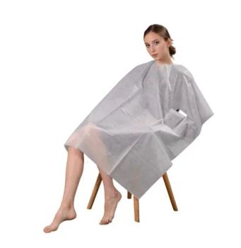 Disposable Apron Hair Cloth Hairdressing Cape/Hair Cutting Cape - Xiantao Topmed Nonwoven Protective Products Co., Ltd. - China