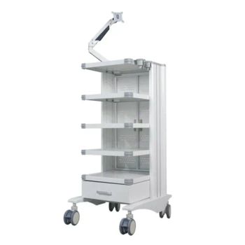 Height Adjustable Hospital Trolley for 26-32 Inch Monitors Medical Laptop Trolley - Peacemounts Electronics Co., Ltd. - China