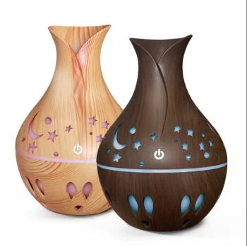 Christmas Wood Grain Humidifier Ultrasonic Cool Mist Air Humidifiers LED Light USB Mini Wooden Aroma Diffuser for Home - Ningbo Weixin Houseware Co., Ltd. - China