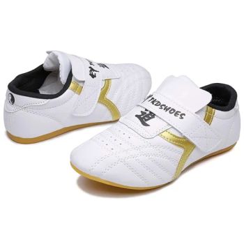 White PU Leather Martial Arts Shoes Taekwondo Shoes - Qingdao Tide Sports Products Co., Ltd. - China