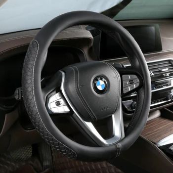 High Quality Genuine Leather Car Steering Wheel Cover Brand OEM Warranty Yes Size Standard Color Optional Type - Enter Link Services Co., Ltd Gz - China