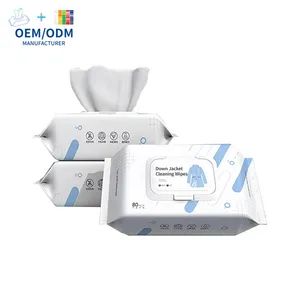 Factory Wholesale 80PCS Family Pack Down Jacket Cleaning Wipes Multi-Purpose Disposable Clothing Cleaning Wipes - Zhejiang Qimei Cosmetics Co., Ltd. - China