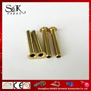 Factory Good Sale Metal Brass Gromet Long Eyelet Azo Free Shape Round Nickel Free Origin China Material Metal Technics - GUANGZHOU SAKES GARMENTS ACCESSORIES CO., LTD. - China