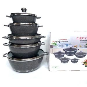 2023 10-Piece Household Kitchenware Set Food-Grade Non-Stick Aluminum Frying Pans Multipurpose Easy to Clean Fit Various Stoves Durable - Market Union Co. Ltd. - China
