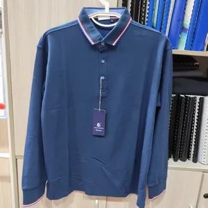 Custom Mens Plain Polo Shirt Long Sleeve Men Sweat Shirt Polo T-Shirts - Guangzhou Qiyang Clothing Co., Ltd. - China