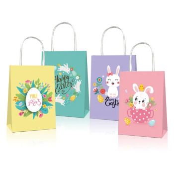 Happy Easter Paper Bunny Egg Gift Bag Candy Treat Kraft Paper Bags For Kids Party Favors - Zhejiang Zunyi Crafts Co., Ltd. - China