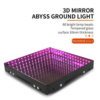 50X50cm 3D Mirror Dance Floor LED Infinity Dancing Tiles Party Stage Lighting - Anhui Erybay Sign Co., Ltd. - China