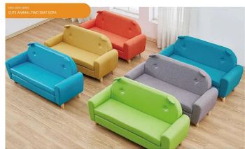 Double Seat PVC Kids Furniture Sofa, Children Colorful Sofa, School Furniture Kindergarten Sofa, Nursery Center Sofa, Day Care Center Sofa - CHIMMY EDUCATION RESOURCE CO., LTD. - China