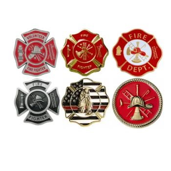 Manufacturer 3D Enamel Fire Dept Department Firefighter Badges Fireman Award Lapel Pins Brooches Custom Fireman Bushfire Enamel Pin - YC Craft (Zhongshan) Limited - China