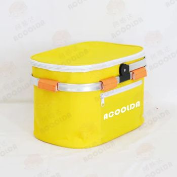 High Quality 300d Canvas Double Compartments Custom Ice Insulated Thermal Bag Food Lunch Bag Picnic Camping Cooler Bag - Guangdong Acoolda Bags Technology Co., Limited - China