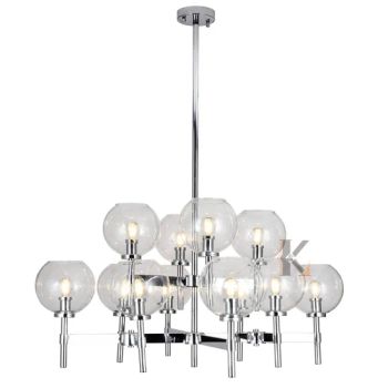 Hot Sales Decorative Pendant Lighting Glass Hotel Lamp Style Modern Finish Chrome Beaming Angle 60° Frame Color Silver HS Code - Zhongshan Konig Co., Ltd. - China