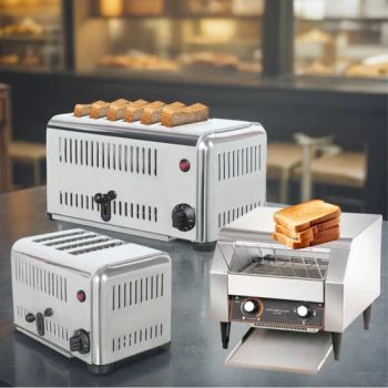 6PC Tostadora De Pan Kitchen Conveyor Commercial 4PC Cafe Electric Cheap Pop up Popup Sandwich Bun Bread 2 4 6 Slice Digital Toast Oven Machine Toaster for Sale - Guangzhou R&M Machinery Co., Ltd. - China