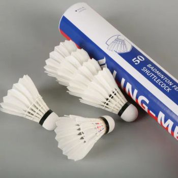 Ling Mei Brand Cigu Duck Feathers Badminton Shuttlecock Speed 74-79 Origin China Customized Accept Durability Strong Trademark ling mei - Anhui Lingmei Sporting Goods Co., Ltd. - China