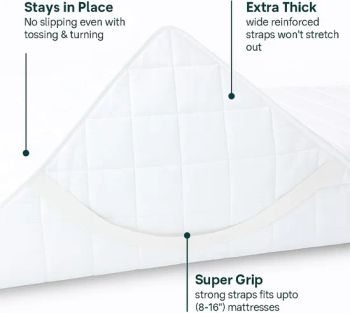 Queen Mattress Pad 90x100cm 90x140cm 90x150cm 90x185cm 100% Polyester Microfiber Quilted White 1Y - Singao-Tex Group - China