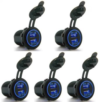 Cigarette Lighter Socket 12V Dual 2 Port USB Car Charger Power Adaptor Mobile Phone Accessories - Dongguan Maiyu Electronics Co., Ltd. - China