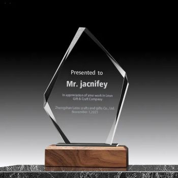 Acrylic Crystal Award Cup Champions League Sports Match Custom Trophy Plaque - Zhongshan Leon crafts and gifts Co., Ltd. - China