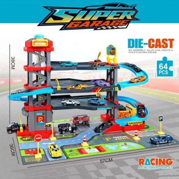64PCS Racing Truck Sliding Slot DIY Assemble City Garage Four Floors Track Parking Lot for Toy Cars Children Toys - Shenzhen Worthsource Trading Co., Ltd - China
