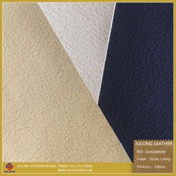 Wrinkle Embossed Synthetic Leather for Shoe Lining Origin China Width 54/55" Pattern Embossed Trademark JULONG HS Code - Wenzhou Julong International Trade Co., Ltd. - China