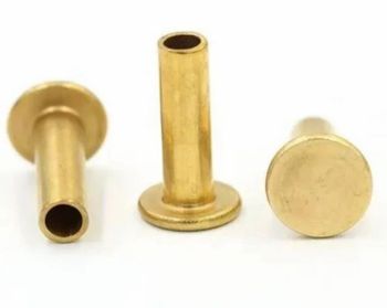 Brass Hollow Rivets Size 1-75mm Material Brass Color Customisable Strength High-strength Head Shape Customisable Finish Visually - Kumars Industries - India