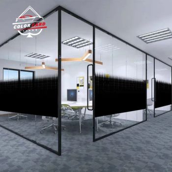 Black Unidirectional DOT Gradient Privacy Window Heat Reduction Architectural Decorative Film - Guangzhou Color Card Technology Co., Ltd - China