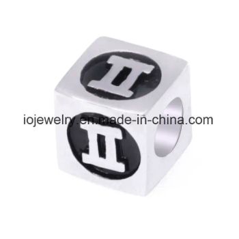 Custom Engrave Jewelry Metal Symbol Beads 12 Zodiac Signs Trademark IO OEM / ODM Yes Shape Alphabet Model NO. P00911 HS Code - Guangzhou IO Jewelry Co., Ltd. - China