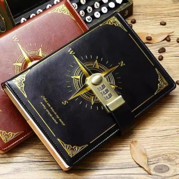 Museum-Quality Vegetable-Tanned Leather Planner - 180° Lay-Flat Design, Antique Gold Seal Pattern Collector's Edition Stationery - Shenzhen Flying Supply Chain Co., Ltd. - China