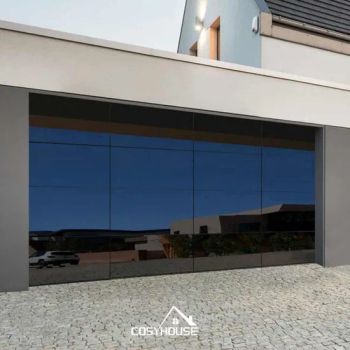 Custom Frameless Mirror Glass Aluminum Garage Door for Modern Homes - Foshan Cosy House Building Materials Co., Ltd - China