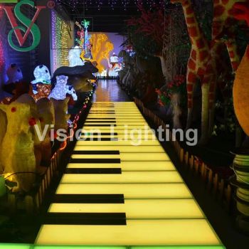 Programmable RGB Pixel Piano LED Dancing Floor Lights for Mall Interaction - Zhongshan Vision Lighting Company - China
