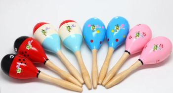 Colorful Wooden Maraca Sand Hammer Baby Percussion Musical Instruments Toy Educational - Jiangsu East Musical Instrument Co., Ltd. - China