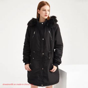 Black Puffer Jacket Wholesale Fashion Jacket Women Warm Lady Coat Trench Coats Plus Size Winter Down Jacets Parka Coats Winter Coats with Faux Fur Lined Outerwe - Hangzhou Weimei Garments Co., Ltd. - China