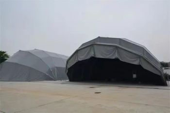 Prefabricated Eyelid PVC Industriel Airplane Hangar Building Warehouse Tent - DIANZI TECHNOLOGY CO.LTD - China