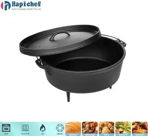 Outdoor Cooking Camping Dutch Oven Pot Wholesale Cookware Pot Cast Iron Dutch Oven - Hebei Hapichef Cookware Co., Ltd. - China
