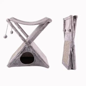Foldable Cat Tree Sturdy Cat Scratcher Tree Tower Pet Hammock Pets Activity Tree Scratch Board Kitten Plush Pet Bed - Market Union Co. Ltd. - China