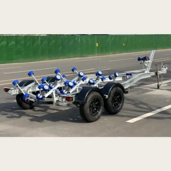 Affordable 19 FT Wobbly Rollers Aluminum Boat Trailer for 18 FT Boats - QINGDAO HILLSIDE VECHICLE CO., LTD. - China