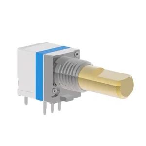 Potentiometer: 8mm, Horizontal, 10K Ohm+/-10%, with Rotary Switch, Shaft Length 15mm, Used for Walkie Talkies, Radios and Other Instruments and Equipment - Dongguan Asher Technology Co., Ltd - China