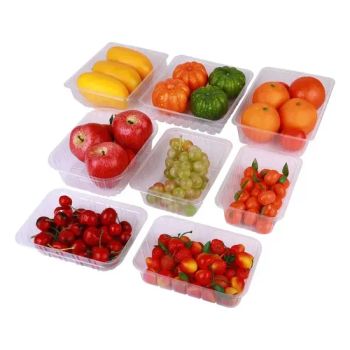 Disposable Pet Custom Supermarket Meat Poultry Frozen Food Tray Transparent Clear Black Fruit&Vegetable Pet Plastic Food Sealed Tray - Henan First Rise Technology Co., Ltd - China