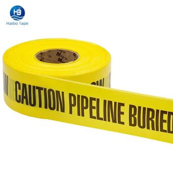 Good Quality Saftay Customizable Printed Signs Colorful Roadblock Obstacle Markers Single-Sided Non-Stick PE Warning Tape - Qingdao Haibo Adhesive Products Co., Ltd. - China