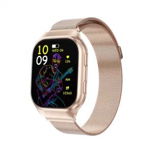 Smartwatch Fitness Sports Hour Clock Android Fashion Reloj Inteligente Stainless Steel Strap Golden Square Smart Watch - Shenzhen Staranb Communication Technology Co., Ltd. - China