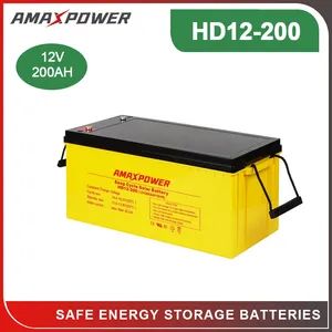 Best Selling 12V 38ah 50ah 75ah 135ah 150ah 200ah 230ah High Temperature Solar and Windy Gel Deep Cycle Battery for Golf Cars/Tour Bus/Buggies Use - Amaxpower New Energy Tech Co., Ltd. - China
