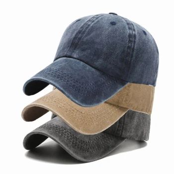 High Quality Personalized Custom Logo Jean Hats Washed Distressed 100% Cotton 6 Panel Embroidered Bill Old Cowboy Baseball Cap - Market Union Co. Ltd. - China