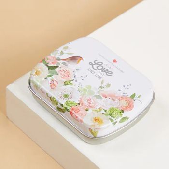 Factory Wholesale Flip Top Tinplate Hinged Mini Small Mint Candy Sweet Tin Box Metal Packaging Box 60X47X15mm Hinged Metal Tin Box - Hefei Wisdom Technology LLC. - China