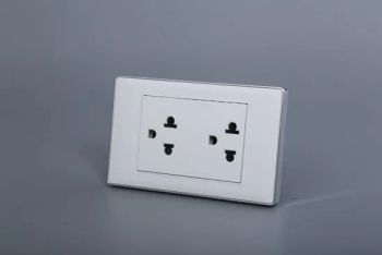 250V PC Double Bolivia Peru Wall Electrical Sockets - Zhejiang Zhengri Electric Co., Ltd. - China