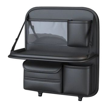 Waterproof Car Backseat Organizer Hanging Universal Storage Bag with Foldable Tray - Black - Colpoint Technology Limited - China
