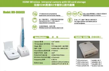 Wireless Micro SD Card Intraoral Camera Dental with VGA & HDMI & Video Output - DongGuan Magenta Medical Equipment Co., Ltd. - China