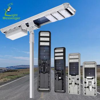 Light Messenger Wholesale New Outdoor Lighting 300W 200W 100W Solar Lamps Lamparas Solares All in One Solar Street Lights LED - Guangzhou Light Messenger Technology Application Co., Ltd - China