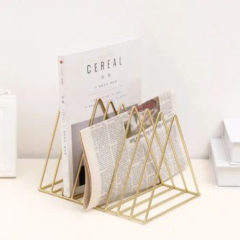 Triangle Racks and Magazine Metal Newspaper Holder Magazine File Storage for Office File Holders Home Decoration - Good Seller Co., Ltd. - China
