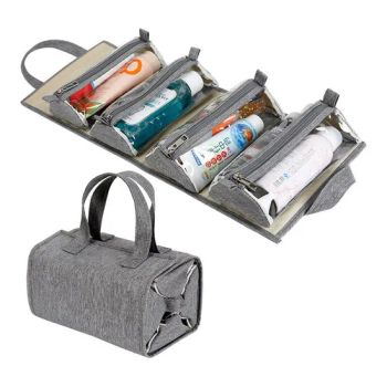 Outdoor Cosmetic Bag Roll up Ladies Large Capacity Travel Makeup Toiletry Tote Bags - Panway Industries Co., Ltd. - China