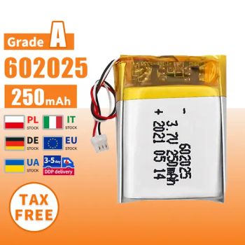 Customizable Lipo Pouch Cells 3.7V 250mAh 602025 601550 500mAh Rechargeable Li-ion Polymer Battery for MP3/MP4 Players - Shenzhen Lizhixin Technology Co., Ltd - China