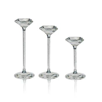 Candle Holders Decorative Candlestick Holder Crystal Glass Candle Holder - XIAMEN SHUNSTONE HOMEWARE CO., LTD. - China